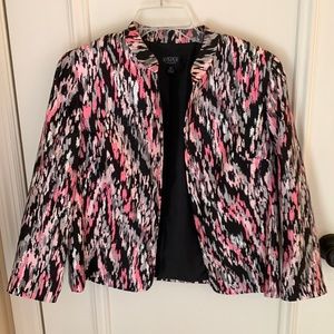 Kasper separates pink black jacket with 3/4 sleeves size 10